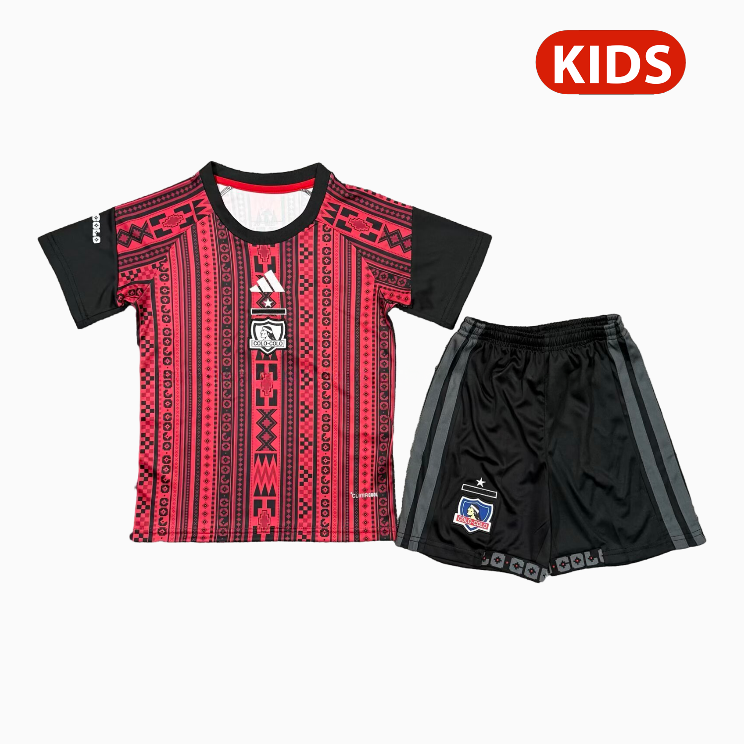 Colo Colo 25-26 Red Pre-Match Kids Kit - Unitedfutballjersey