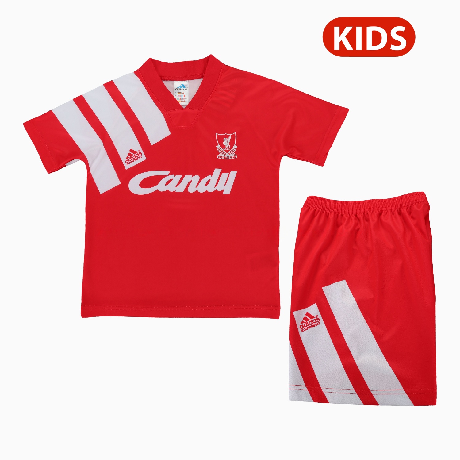 Retro Liver.pool 1991-92 Home Kids Kit - Unitedfutballjersey