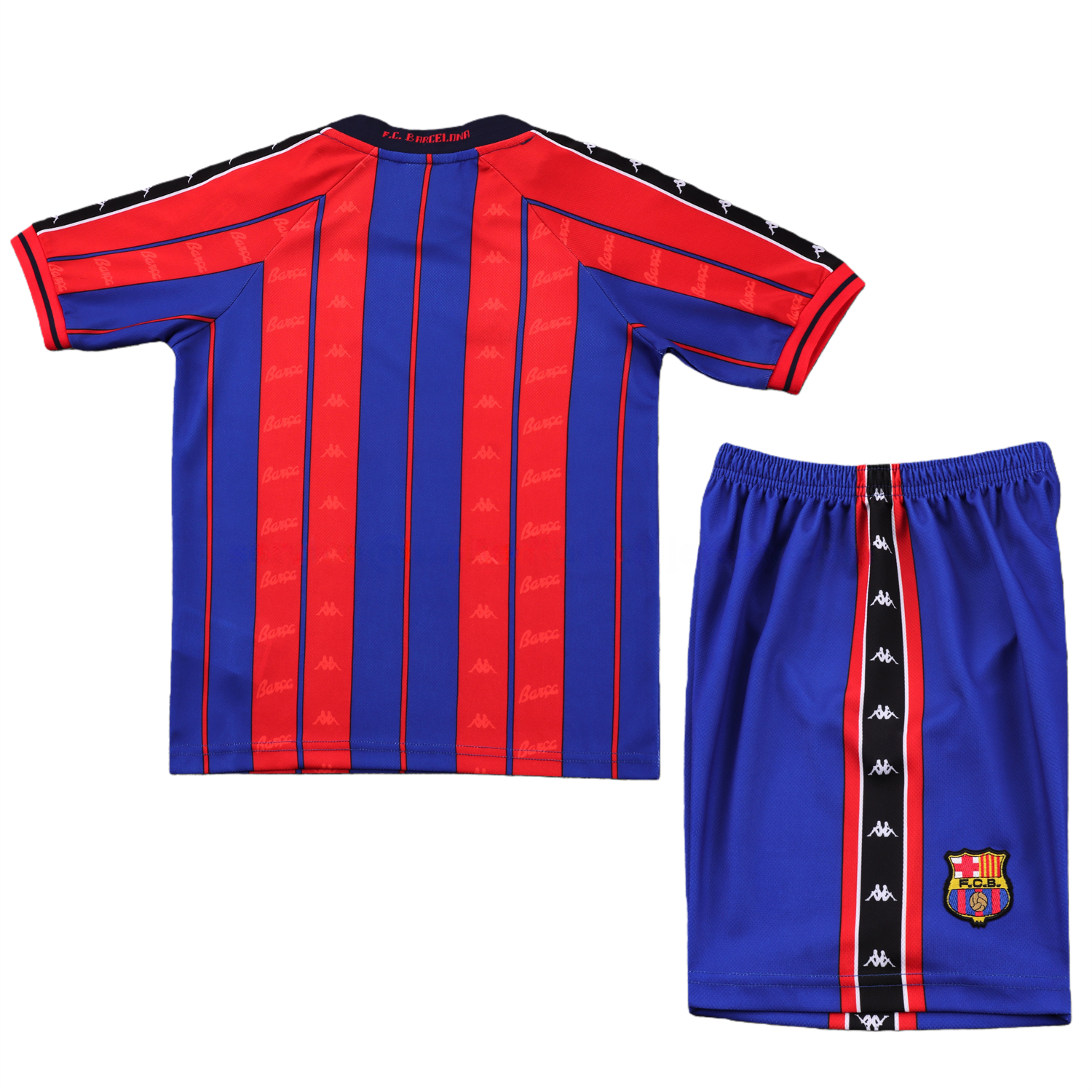 Retro Barcelona 1997-98 Home Kids Kit - Unitedfutballjersey