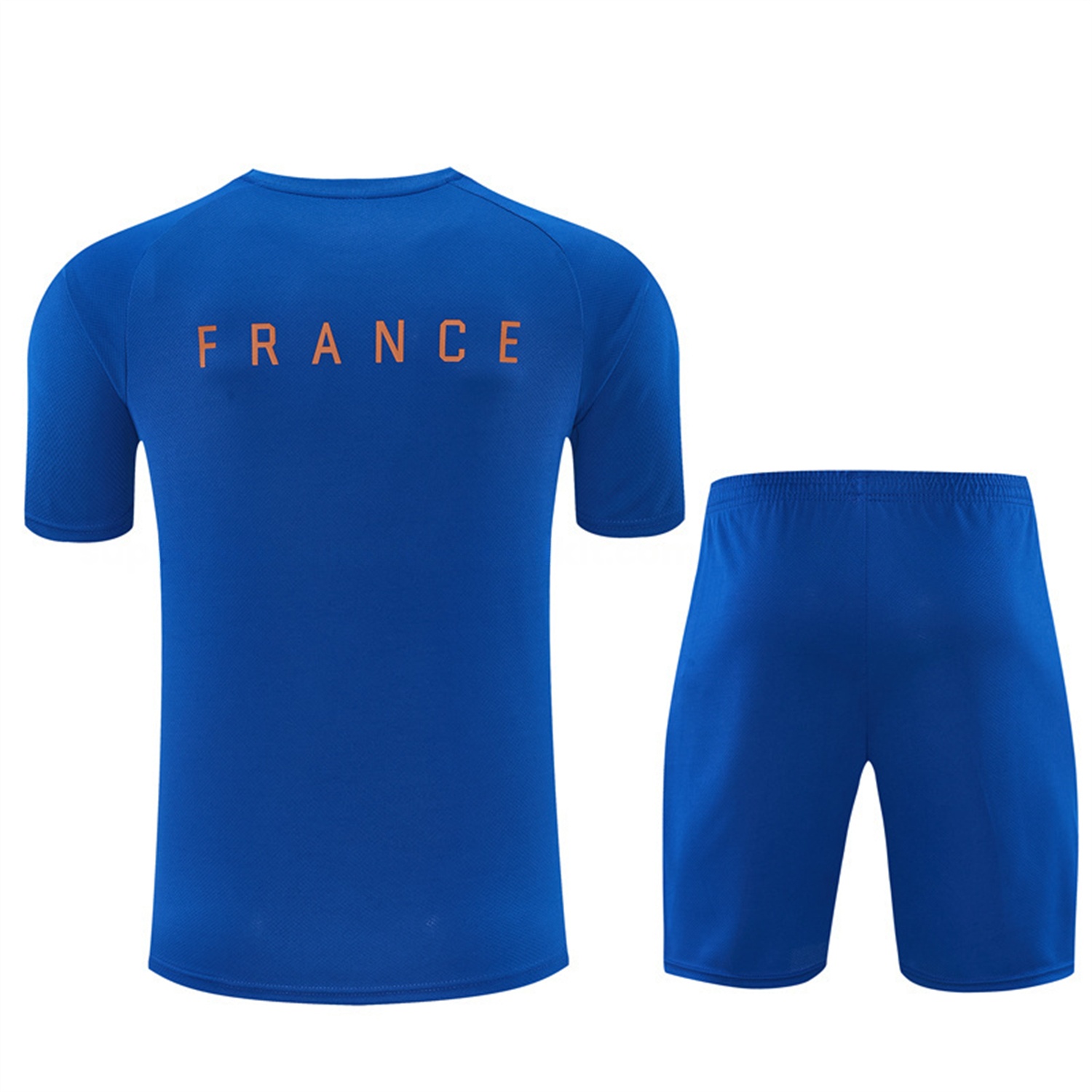 France 2026 Kids Short-Sleeve Training Set - Blue Top & Shorts - Unitedfutballjersey