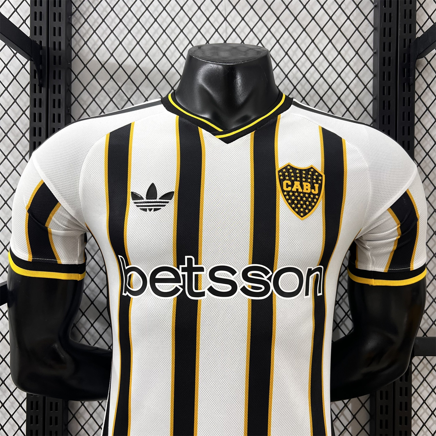 Boca Juniors 25-26 Black And White Stripes Jersey - Player Version - Unitedfutballjersey