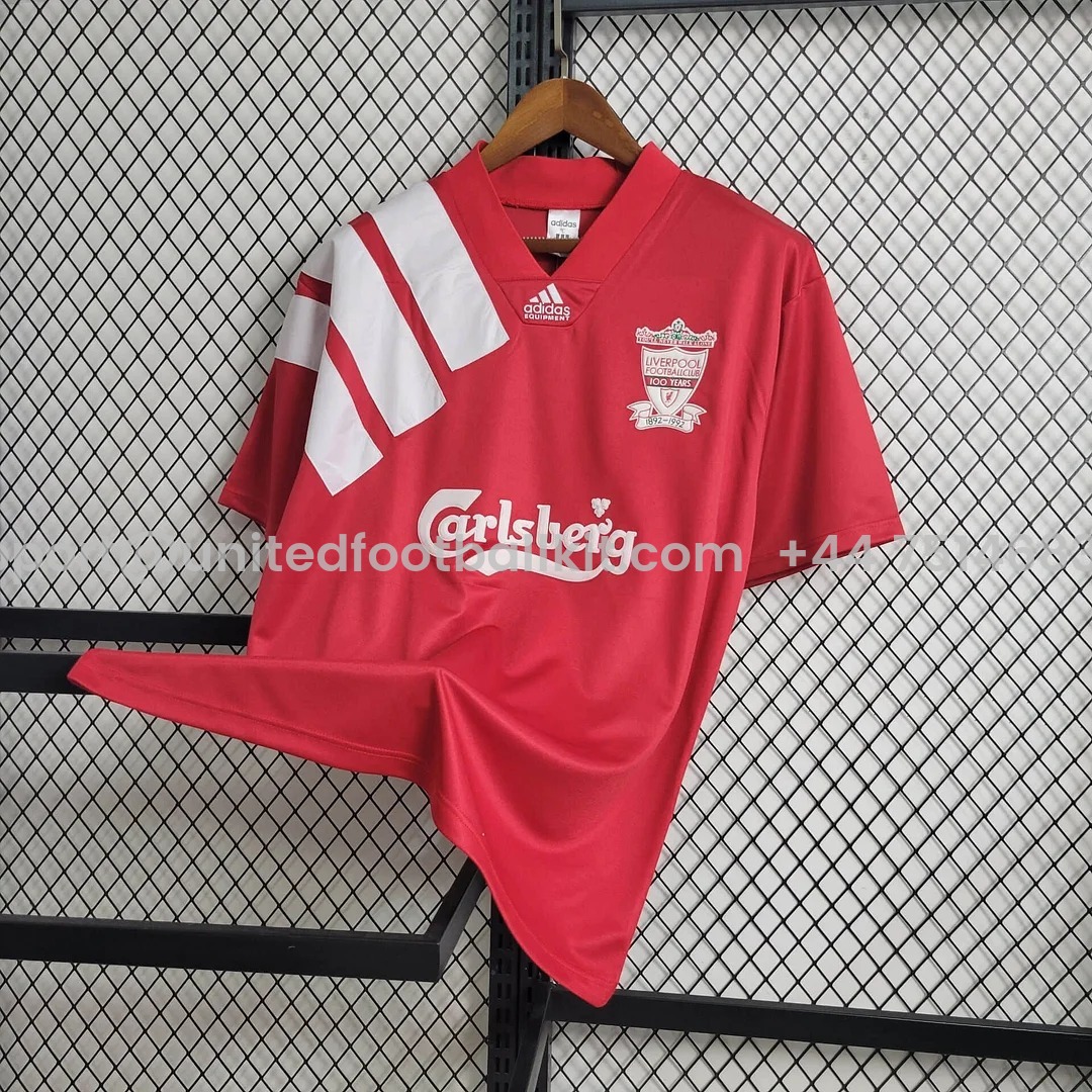 Retro Liver.pool 1992-93 100 YEARS Home Stadium Jersey - Unitedfutballjersey
