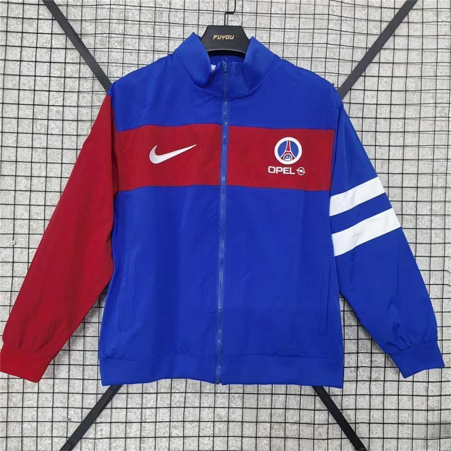 Retro Paris Saint-Germain PSG 1996-97 Red Blue Windbreaker Jacket - Unitedfutballjersey