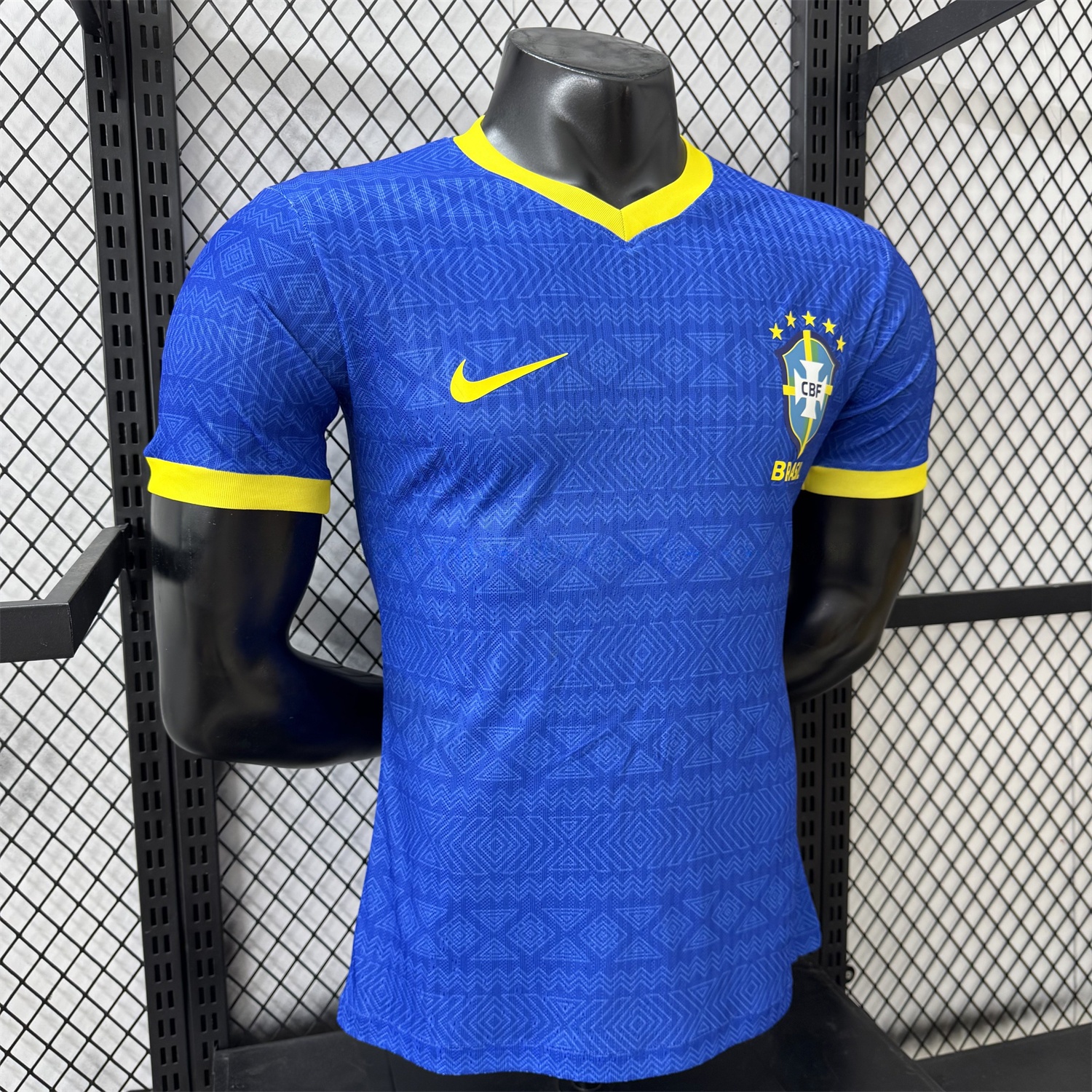 Brazil 2026 Diamond Texture Blue Special Jersey - Player Version - Unitedfutballjersey