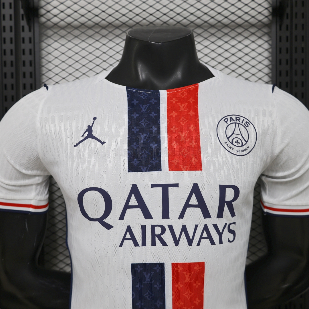 Paris Saint-Germain PSG 25-26 Red Blue Stripes White Special Jersey - Player Version - Unitedfutballjersey