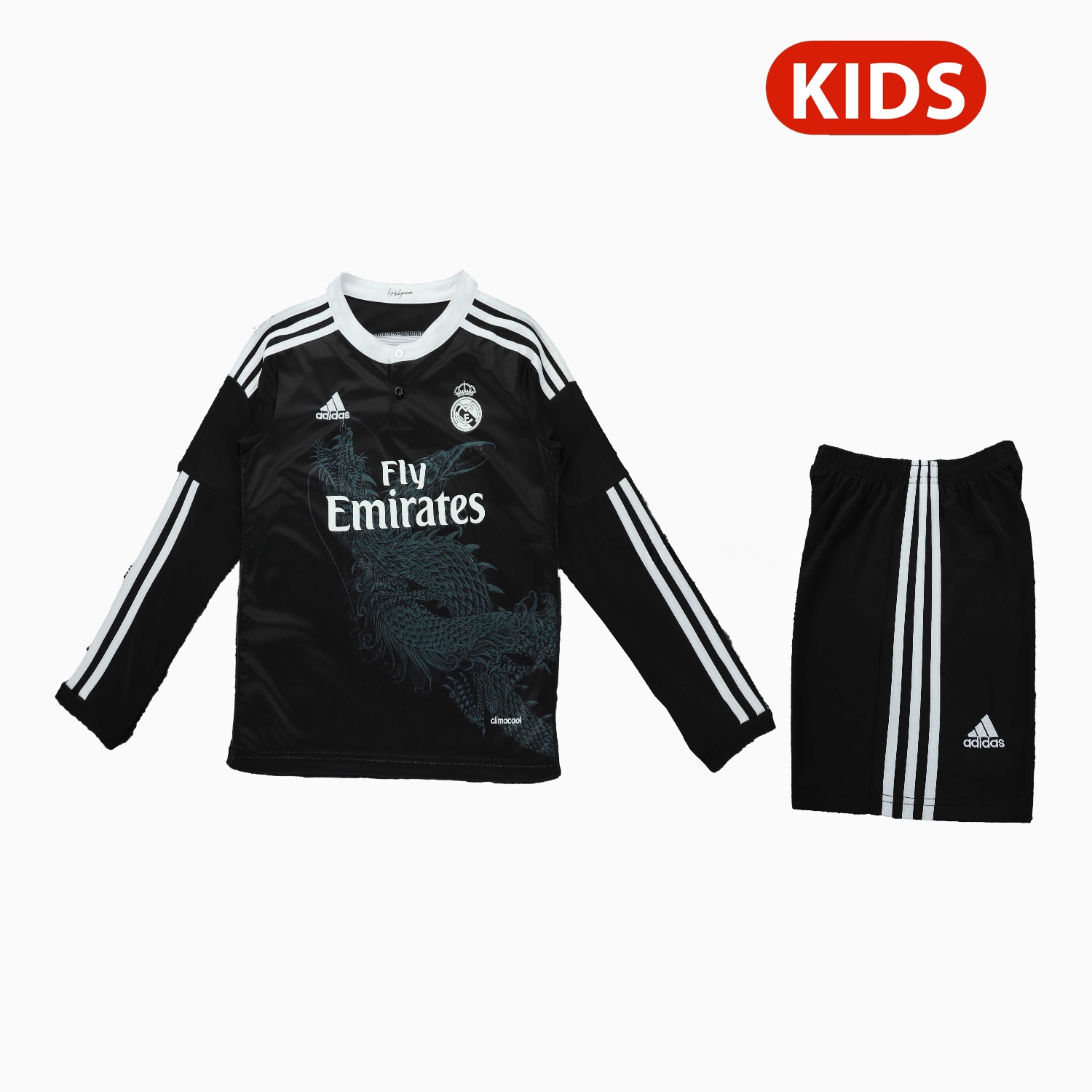 Retro Real Madrid 2014-15 Third Long Sleeves Kids Kit - Unitedfutballjersey