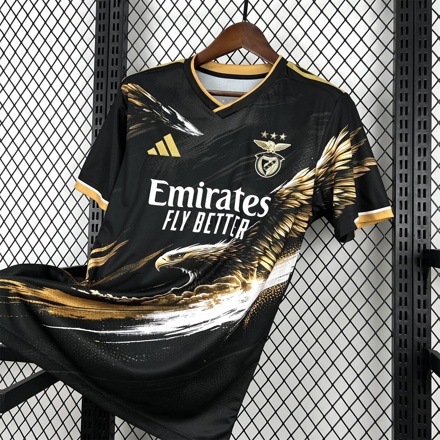 Benfica 25-26 Gold Eagle Black Special Jersey - Fans Version - Unitedfutballjersey