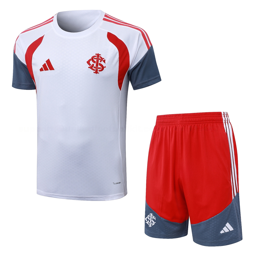 SC Internacional 2026 Short-Sleeve Training Set - White Top and Red Shorts - Unitedfutballjersey