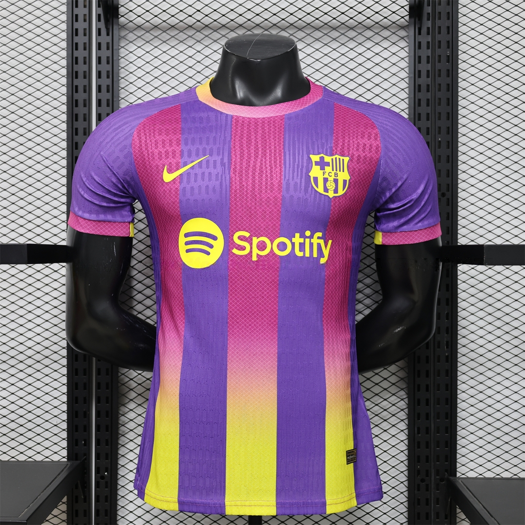 Barcelona 25-26 Purple Pink And Yellow Special Jersey - Player Version - Unitedfutballjersey