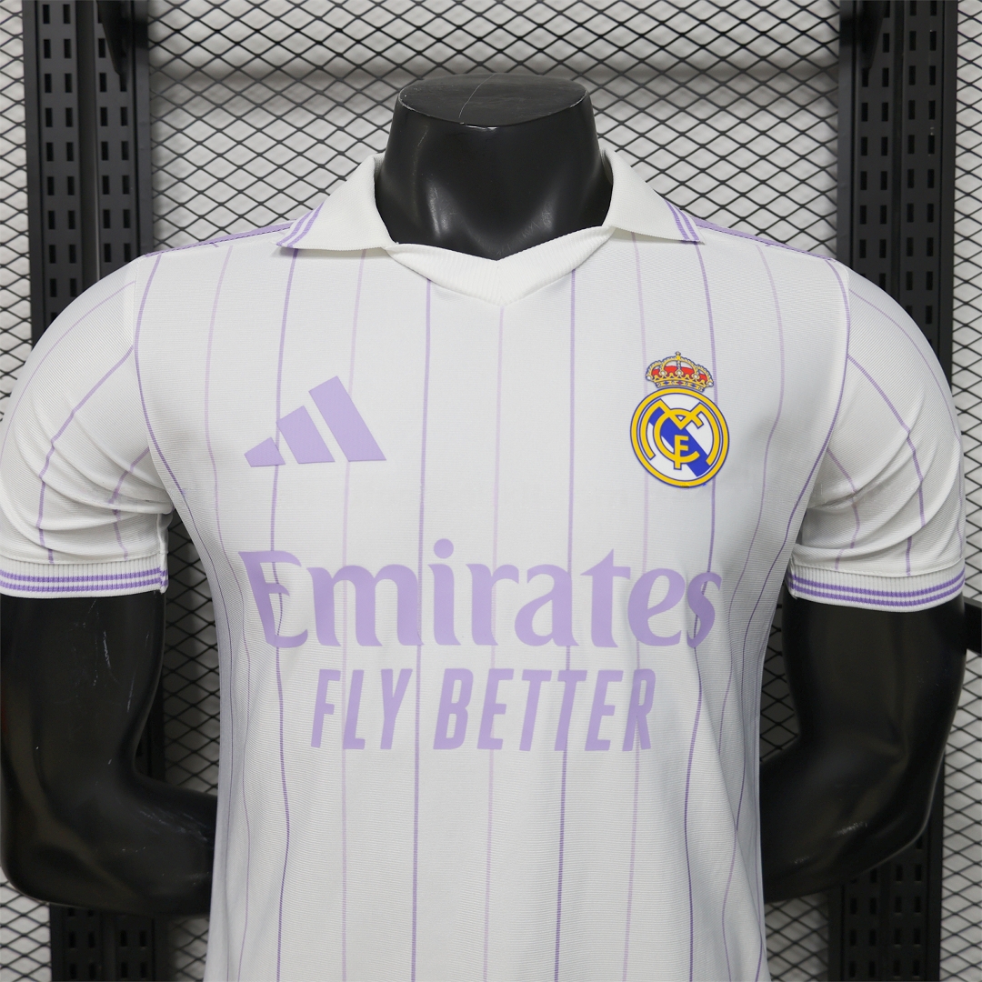 Real Madrid 25-26 Retro Style White Polo Jersey - Player Version - Unitedfutballjersey