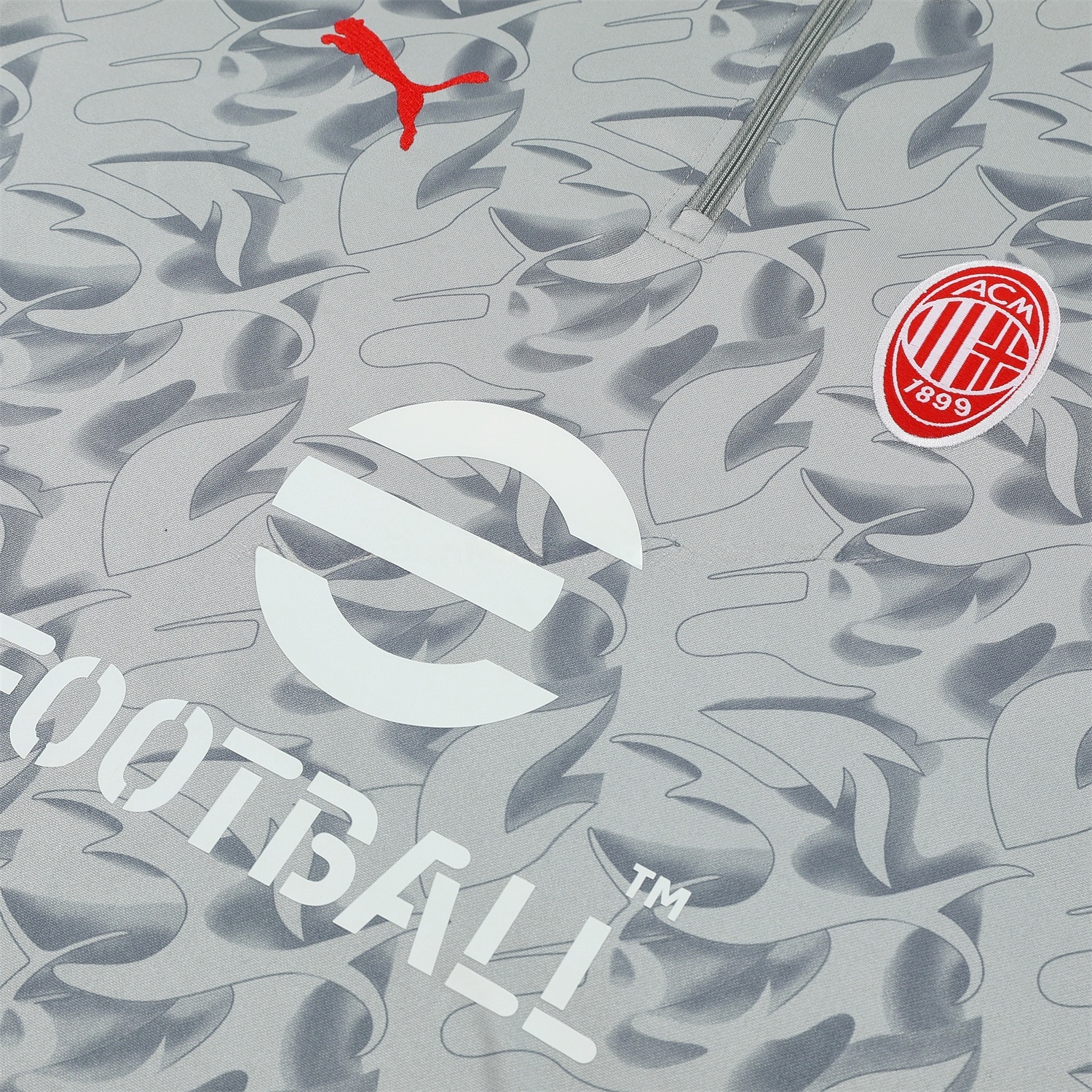 AC Milan 25-26 Long Sleeve Training Set - Grey Top & Black Pants - Unitedfutballjersey