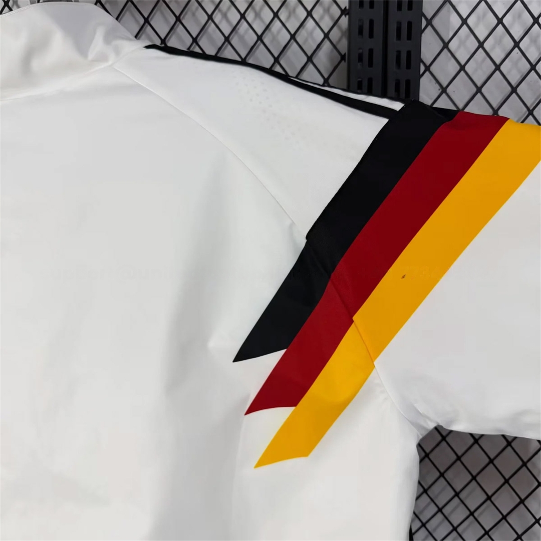 Germany 2026 Windbreaker Jacket - White With Classic Stripes - Unitedfutballjersey