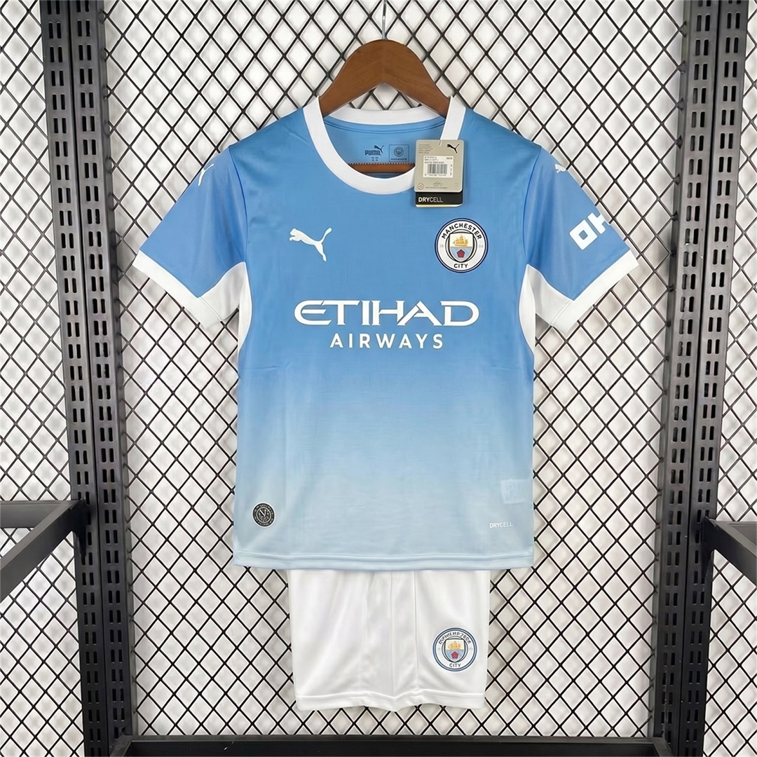 Manchester City 26-27 Home Kids Kit - Unitedfutballjersey