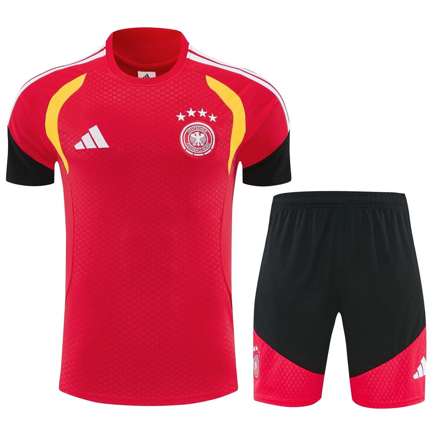 Germany 2026 Short-Sleeve Training Set - Red Top and Black Shorts - Unitedfutballjersey