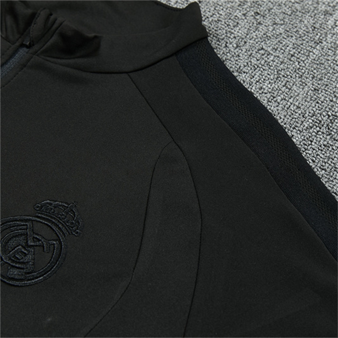 Real Madrid 26-27 Long Sleeves Training Set - Pure Black Top And Pants - Unitedfutballjersey