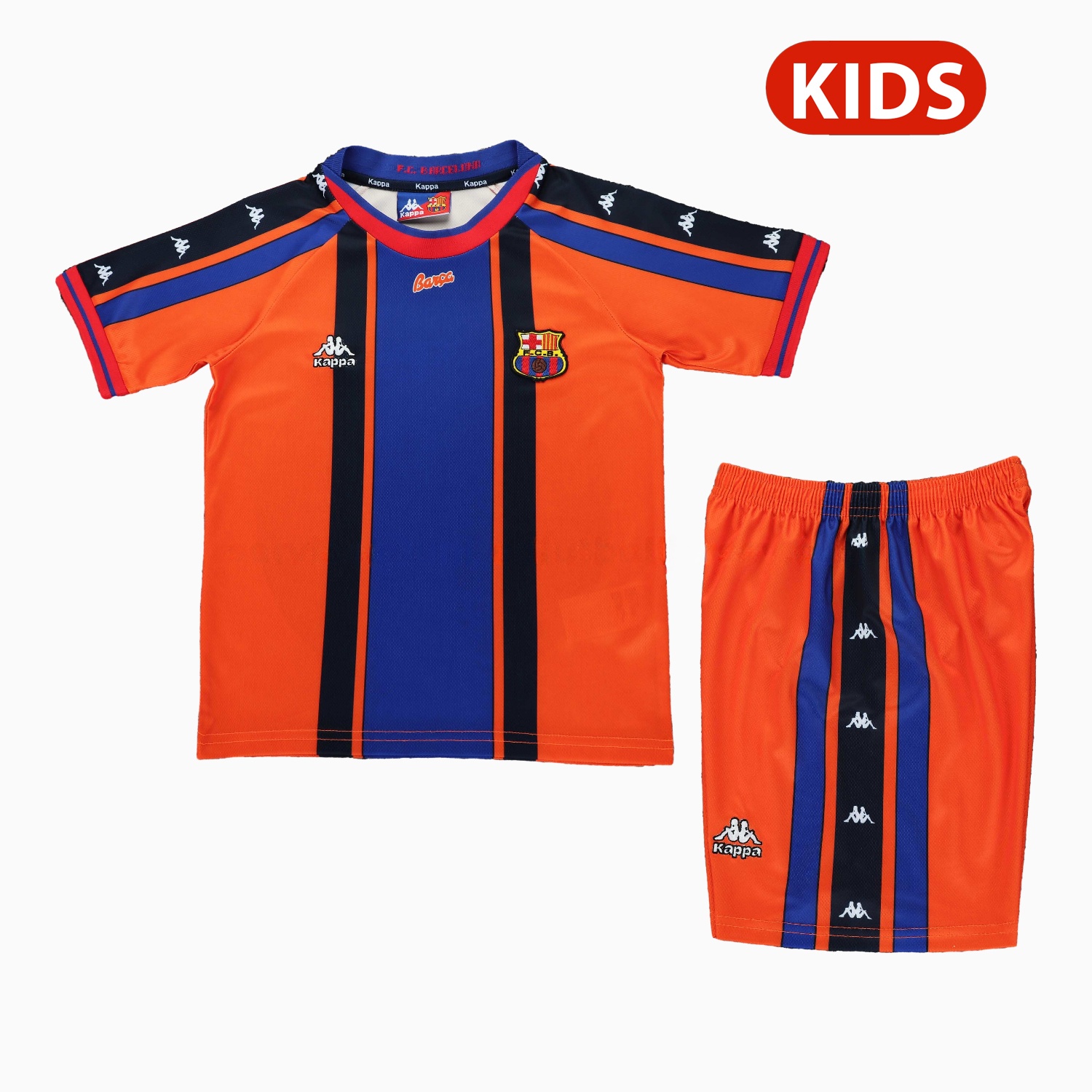 Retro Barcelona 1997-98 Away Kids Kit - Unitedfutballjersey