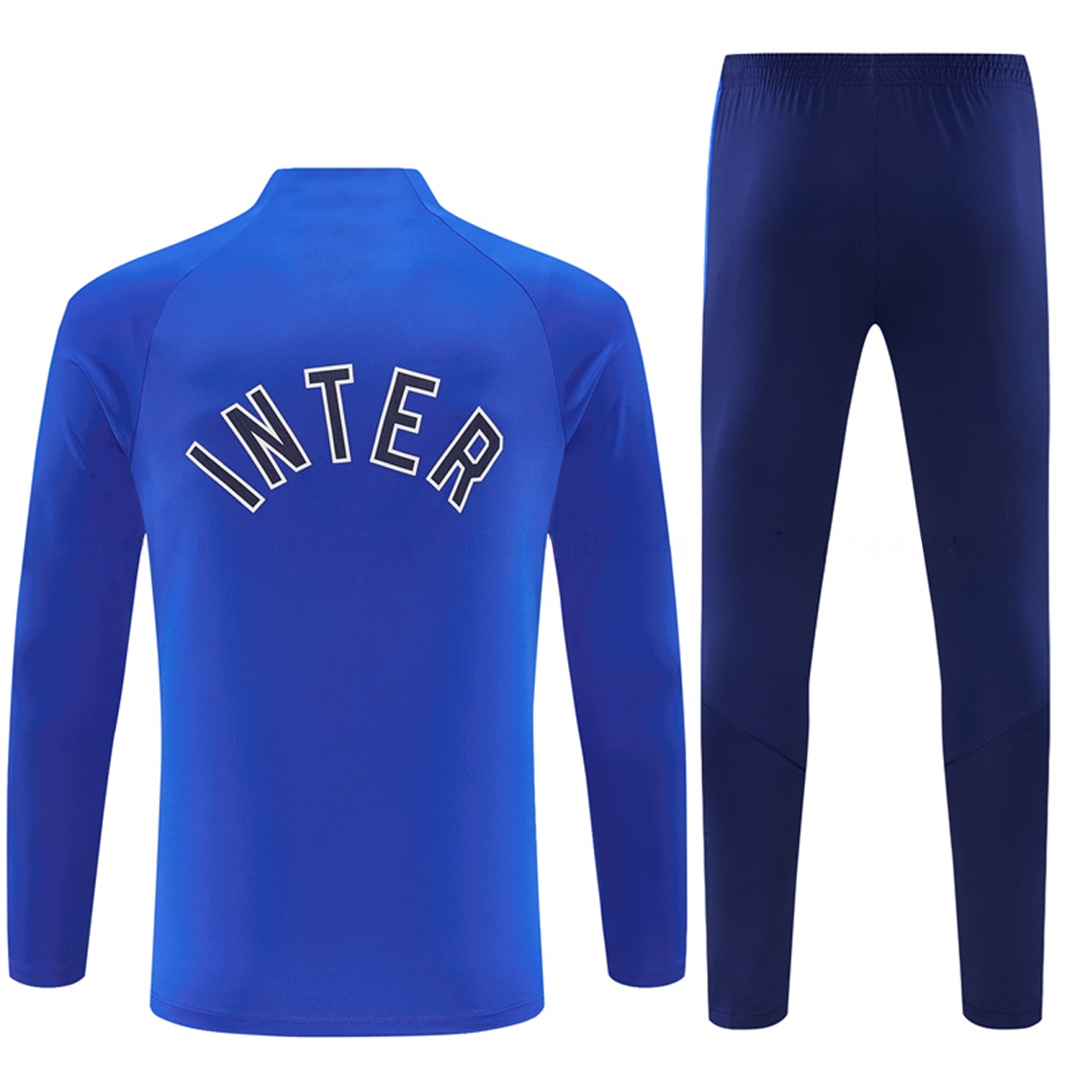 Inter Milan 26-27 Long Sleeve Training Set - Blue Top & Royal Blue Pants - Unitedfutballjersey