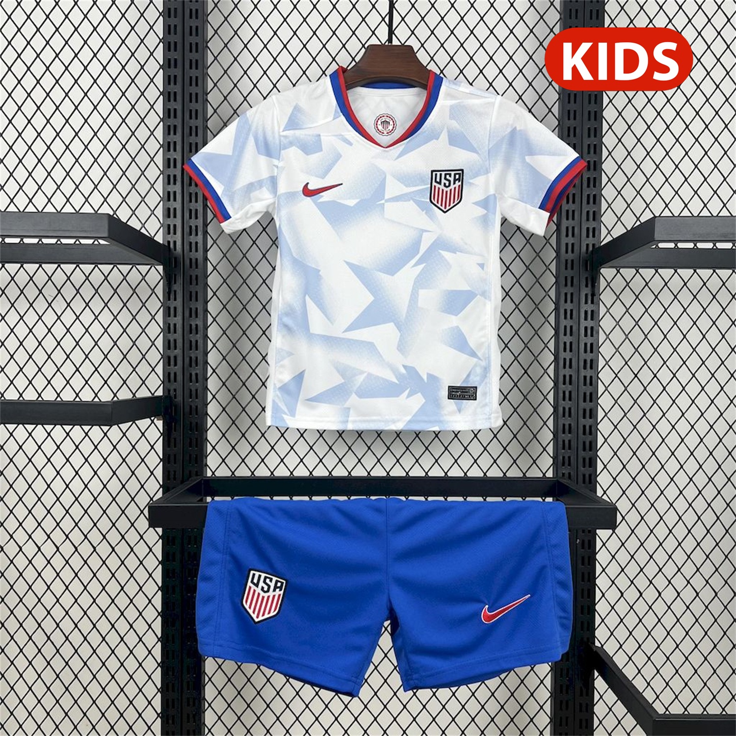 United States USA 25-26 Home White Kids Kit - Unitedfutballjersey
