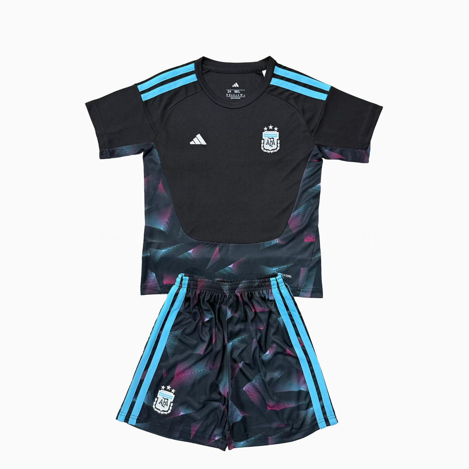 Argentina 2026 Goalkeeper Black Without Chest Patch Kids Kit - Unitedfutballjersey