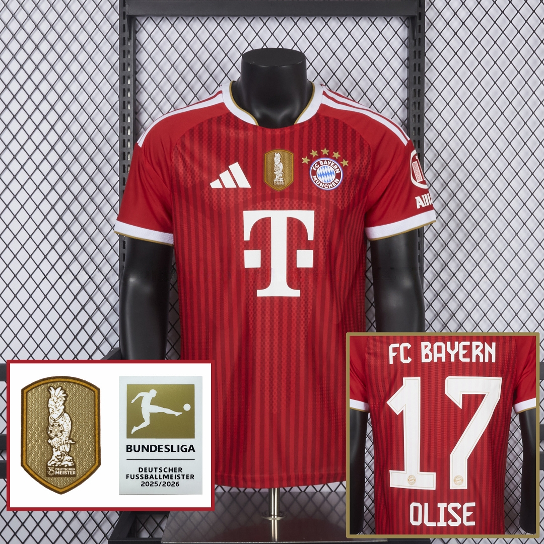 Bayern Munich 26-27 Home Jersey - Player Version - Unitedfutballjersey