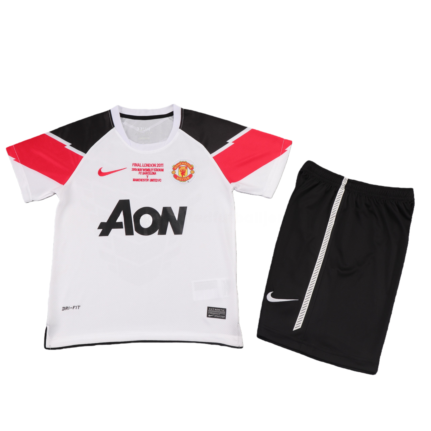 Retro Manchester United 2011-12 Away Kids Kit - Champions League Version - Unitedfutballjersey