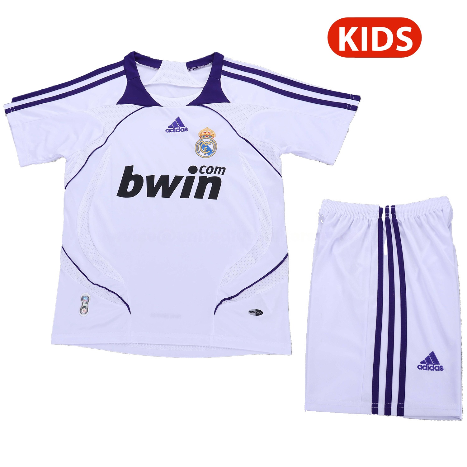 Retro Real Madrid 2007-08 Home Kids Kit - Unitedfutballjersey