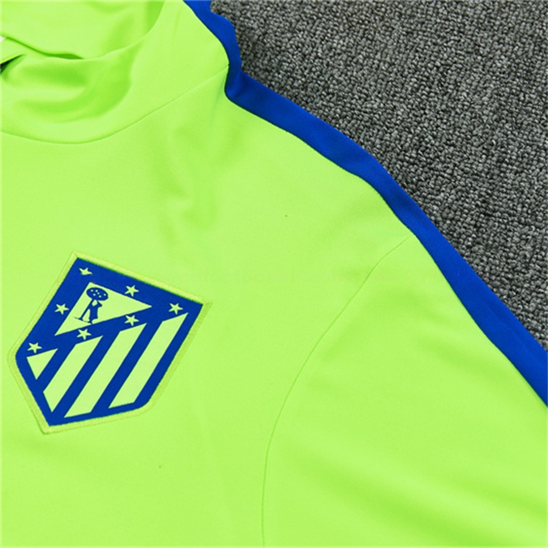 Atletico Madrid 26-27 Long Sleeves Training Set - Neon Green Top & Black Pants - Unitedfutballjersey