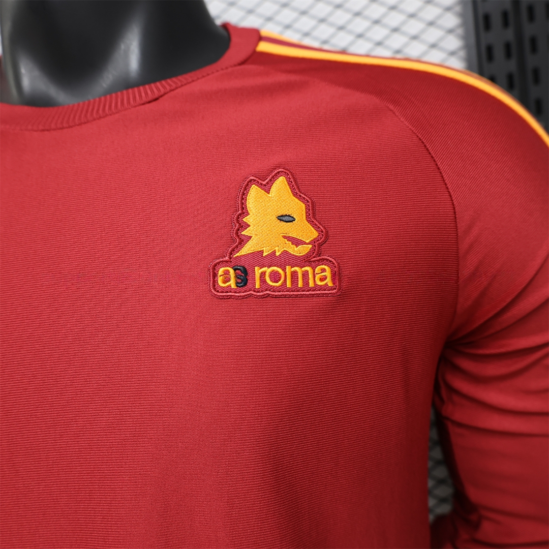 AS Roma 25-26 Retro Casual Style Red Special Long Sleeves Jersey - Player Version - Unitedfutballjersey