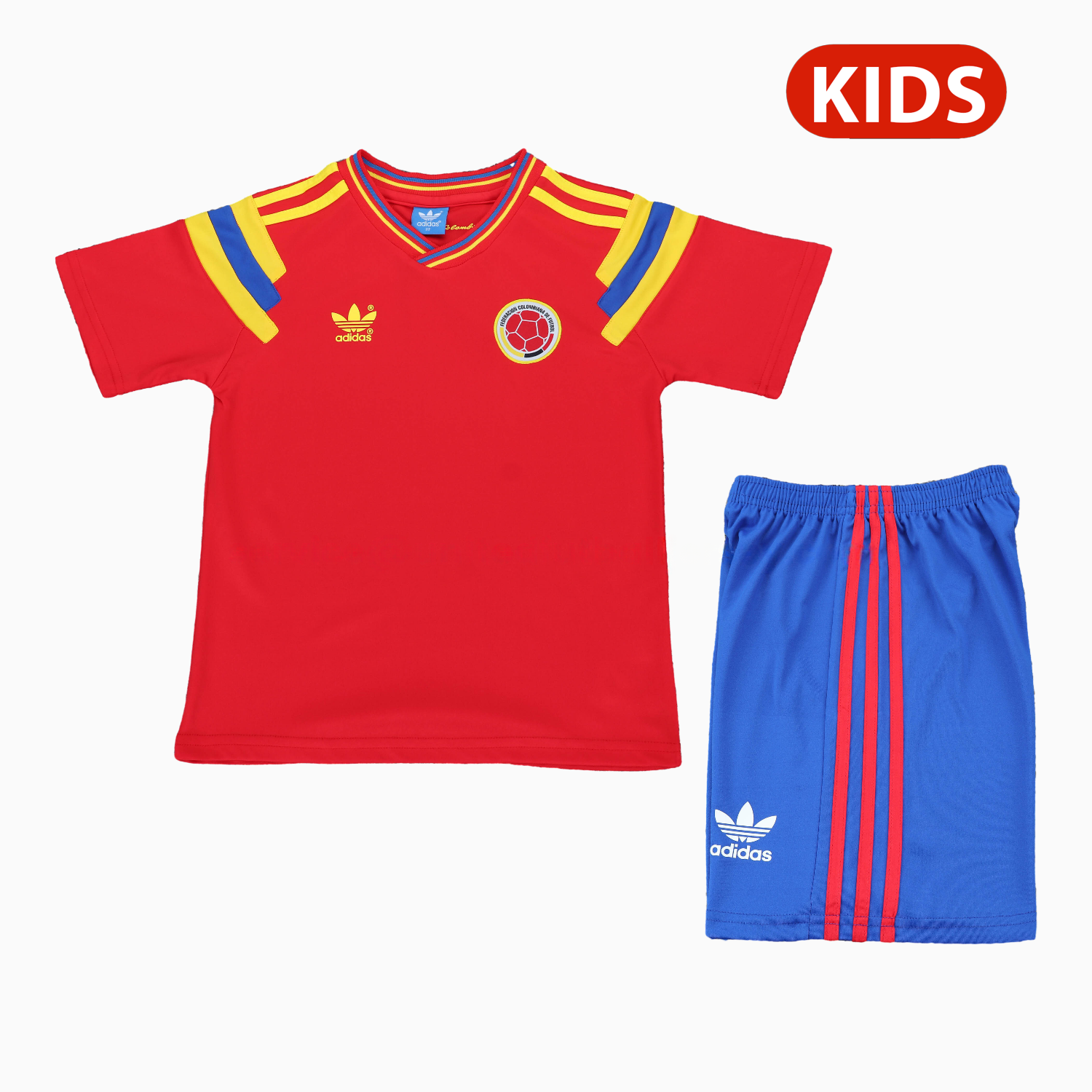 Retro Colombia 1990 Away Kids Kit - Unitedfutballjersey