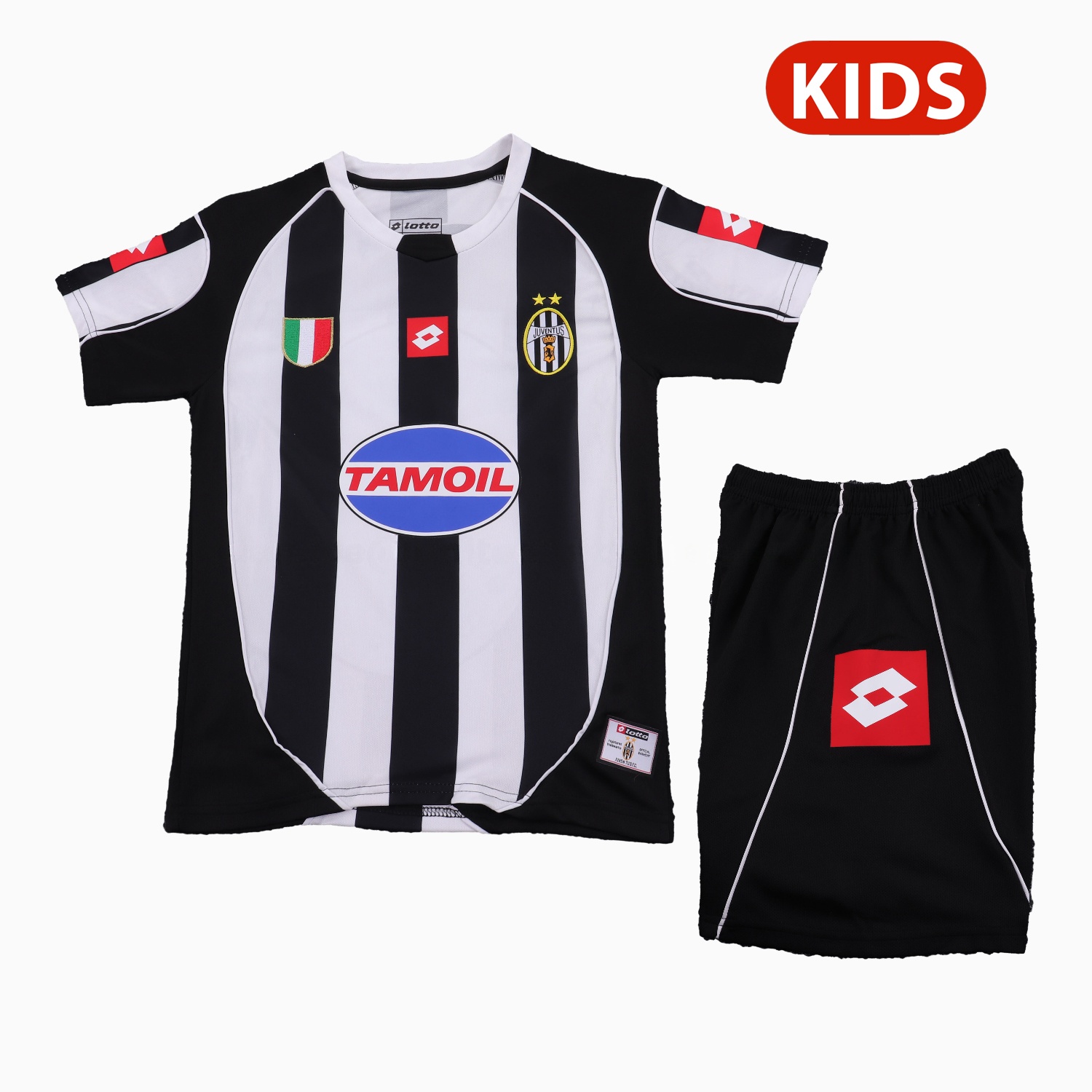 Retro Juventus 2002-03 Home Kids Kit - Unitedfutballjersey