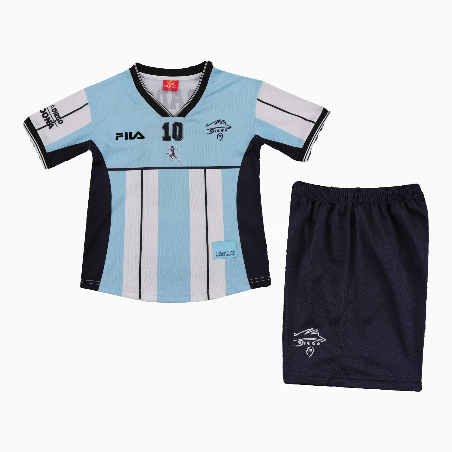 Retro Argentina 2001 Maradona Special Kids Kit - Unitedfutballjersey