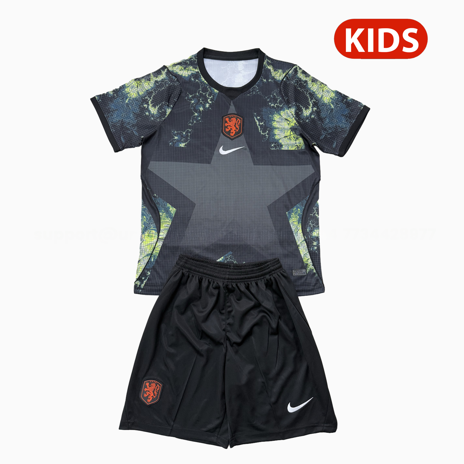Netherlands 2026 Black Goalkeeper Kids Kit - Unitedfutballjersey