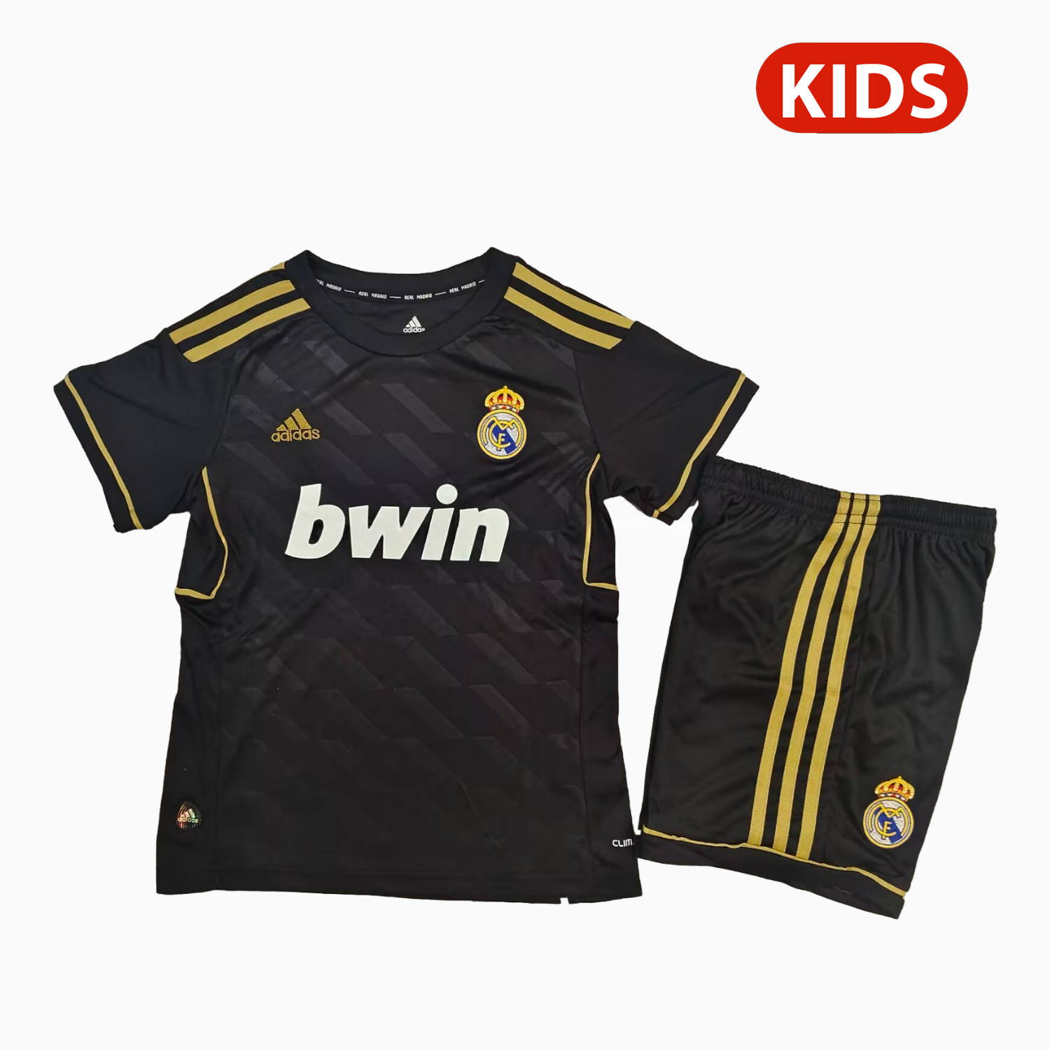 Retro Real Madrid 2011-12 Away Black Kids Kit - Unitedfutballjersey