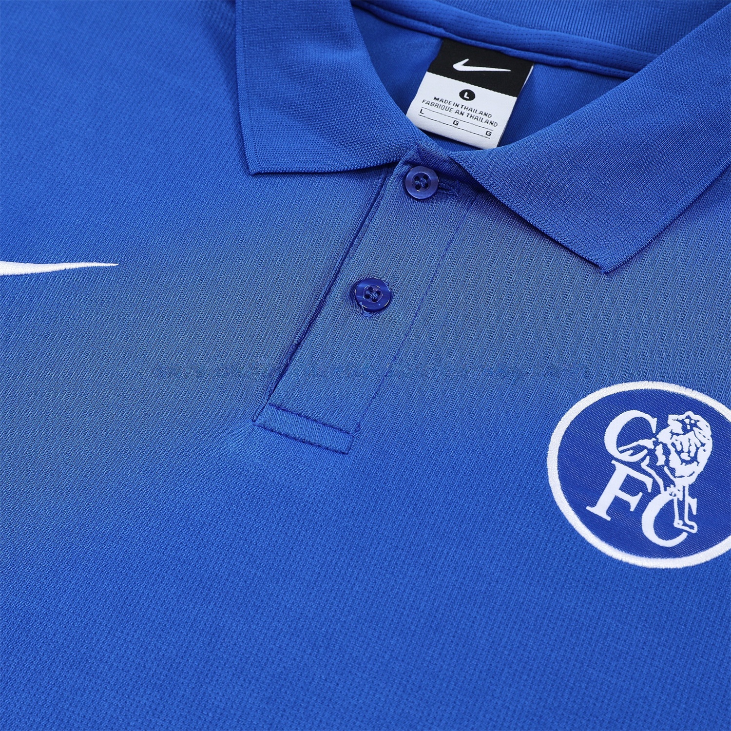 C.H.E.L.S.E.A 25-26 POLO Short-Sleeve Training Set - Blue Top and Black Pants - Unitedfutballjersey