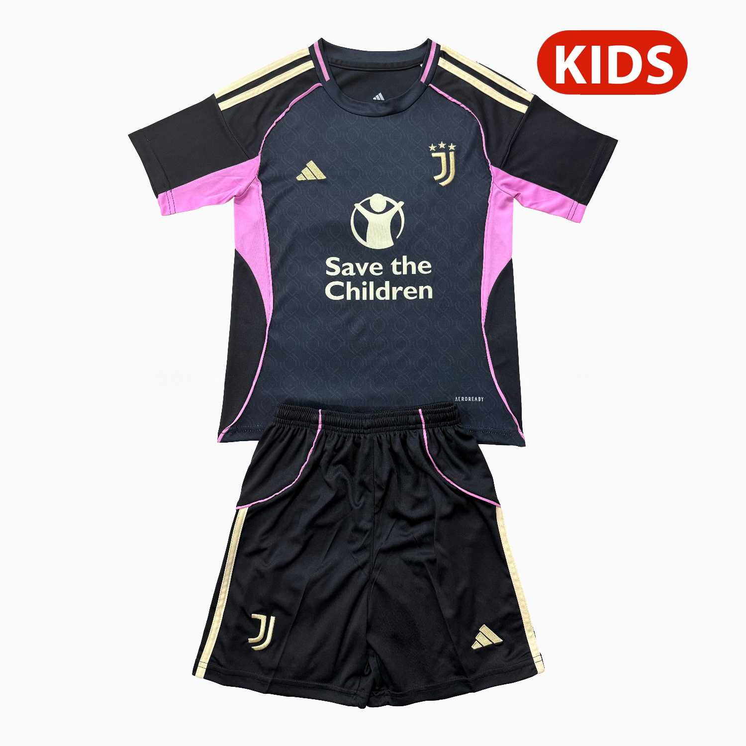 Juventus 25-26 Black Concept Kids Kit - Unitedfutballjersey