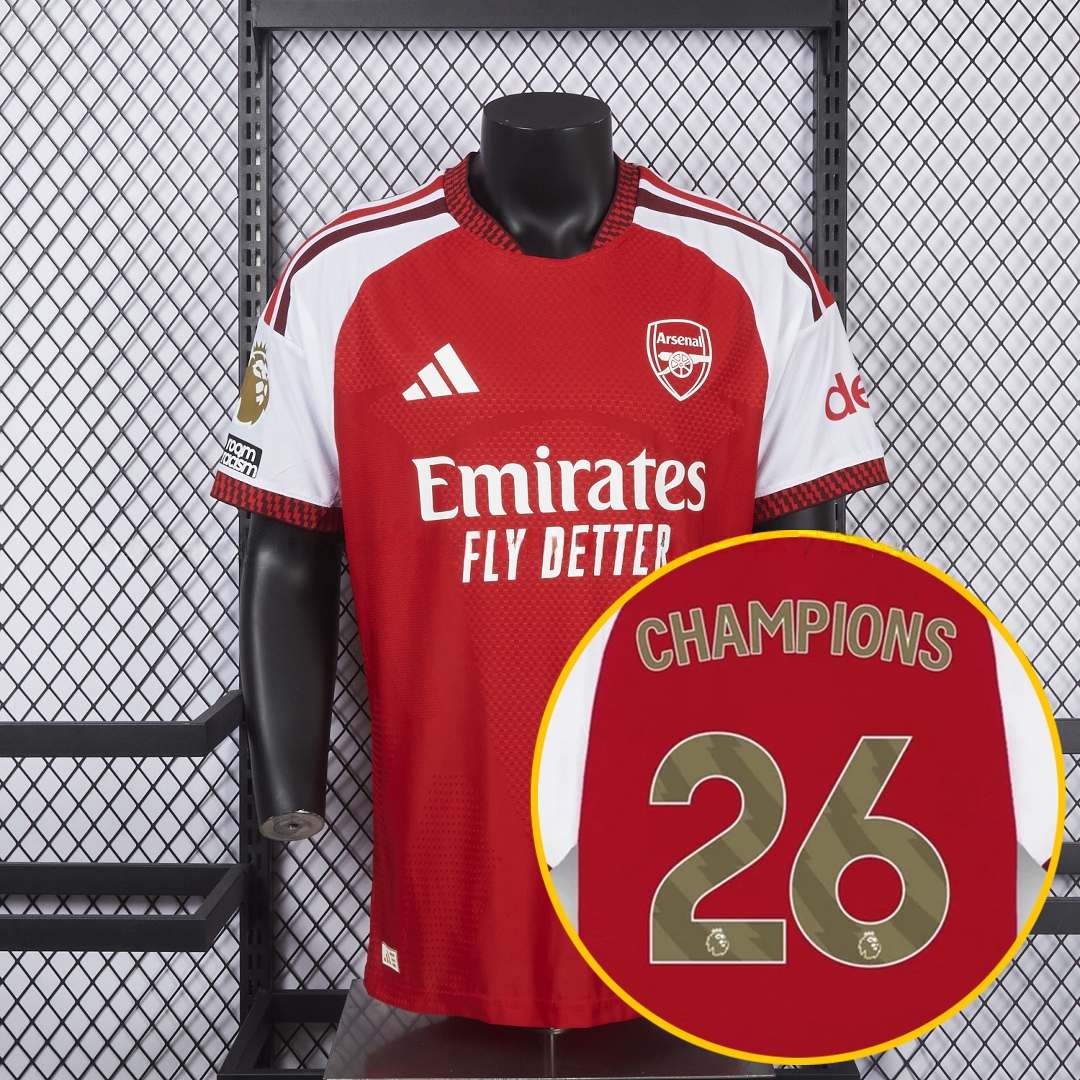 【Champion 26 Font】Arsenal 26-27 Home Jersey - Player Version - Unitedfutballjersey