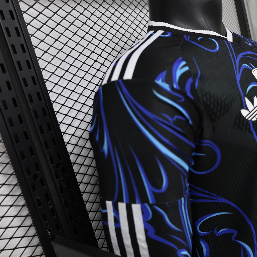 Argentina 2026 Away Deep Blue Long Sleeves Jersey - Player Version - Unitedfutballjersey