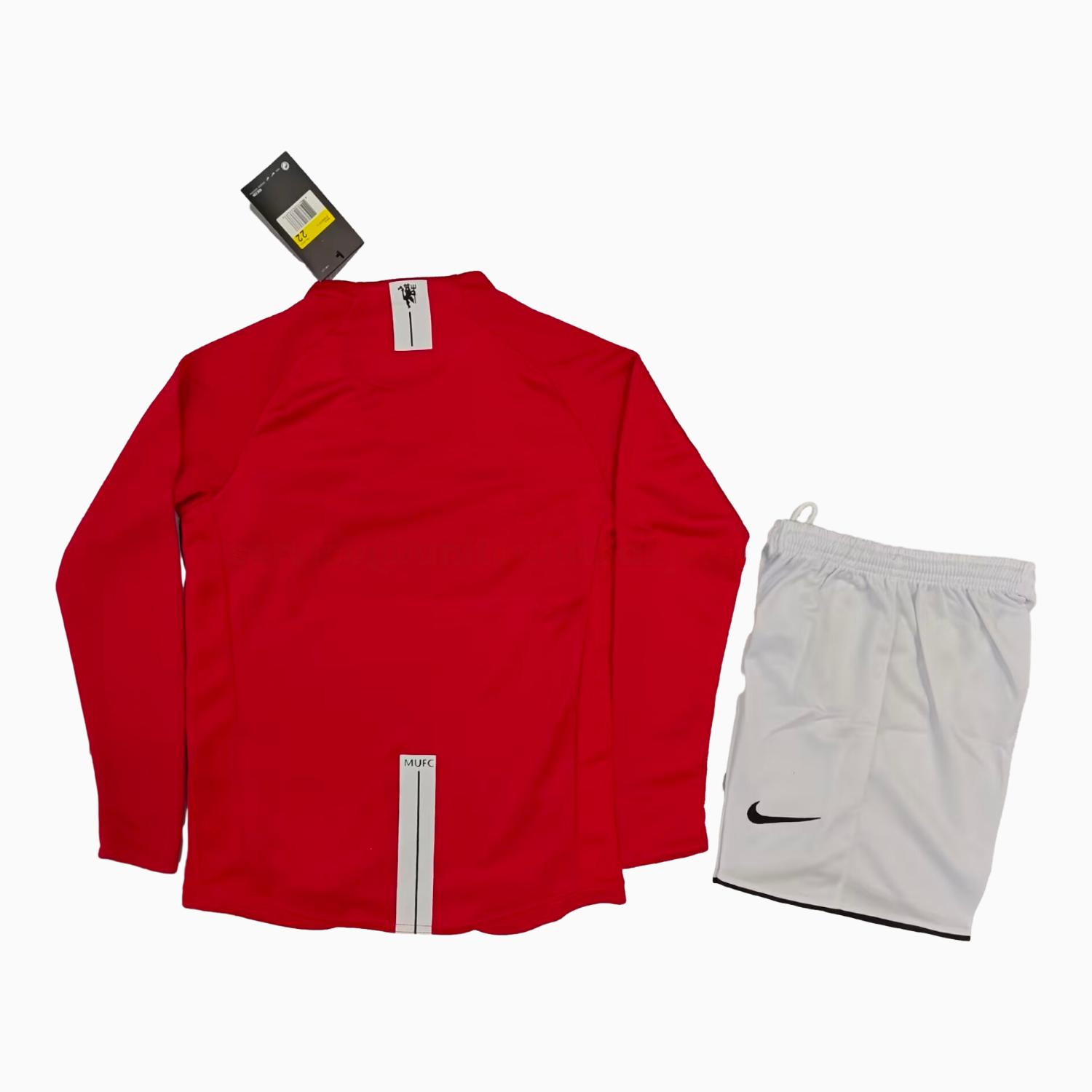 Retro Manchester United 2007-08 Home Long Sleeves Kids Kit - Unitedfutballjersey