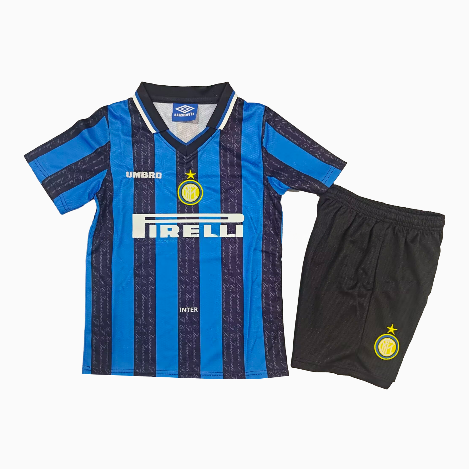 Retro Inter Milan 1997-98 Home Kids Kit - Unitedfutballjersey