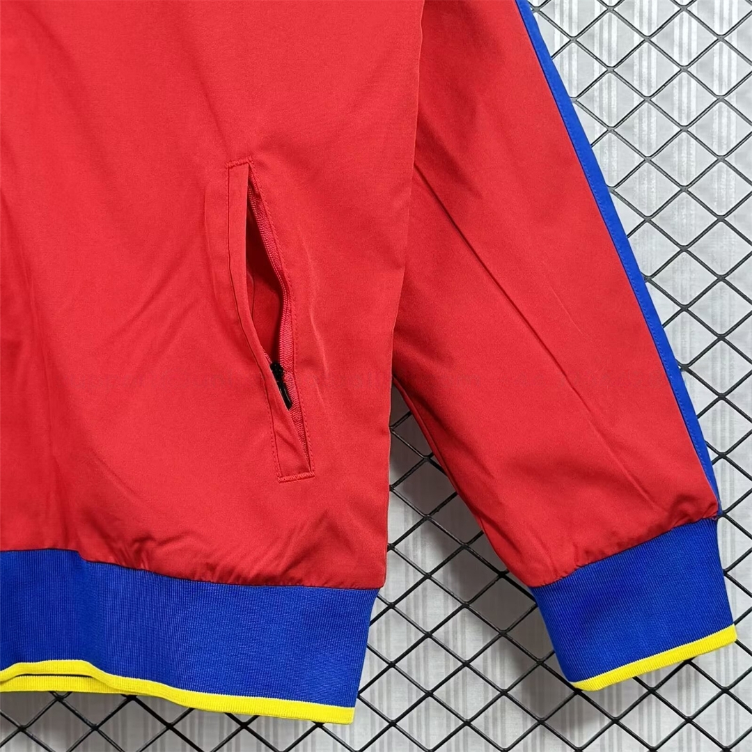 Retro Barcelona 2010-11 Windbreaker Jacket - Red - Unitedfutballjersey