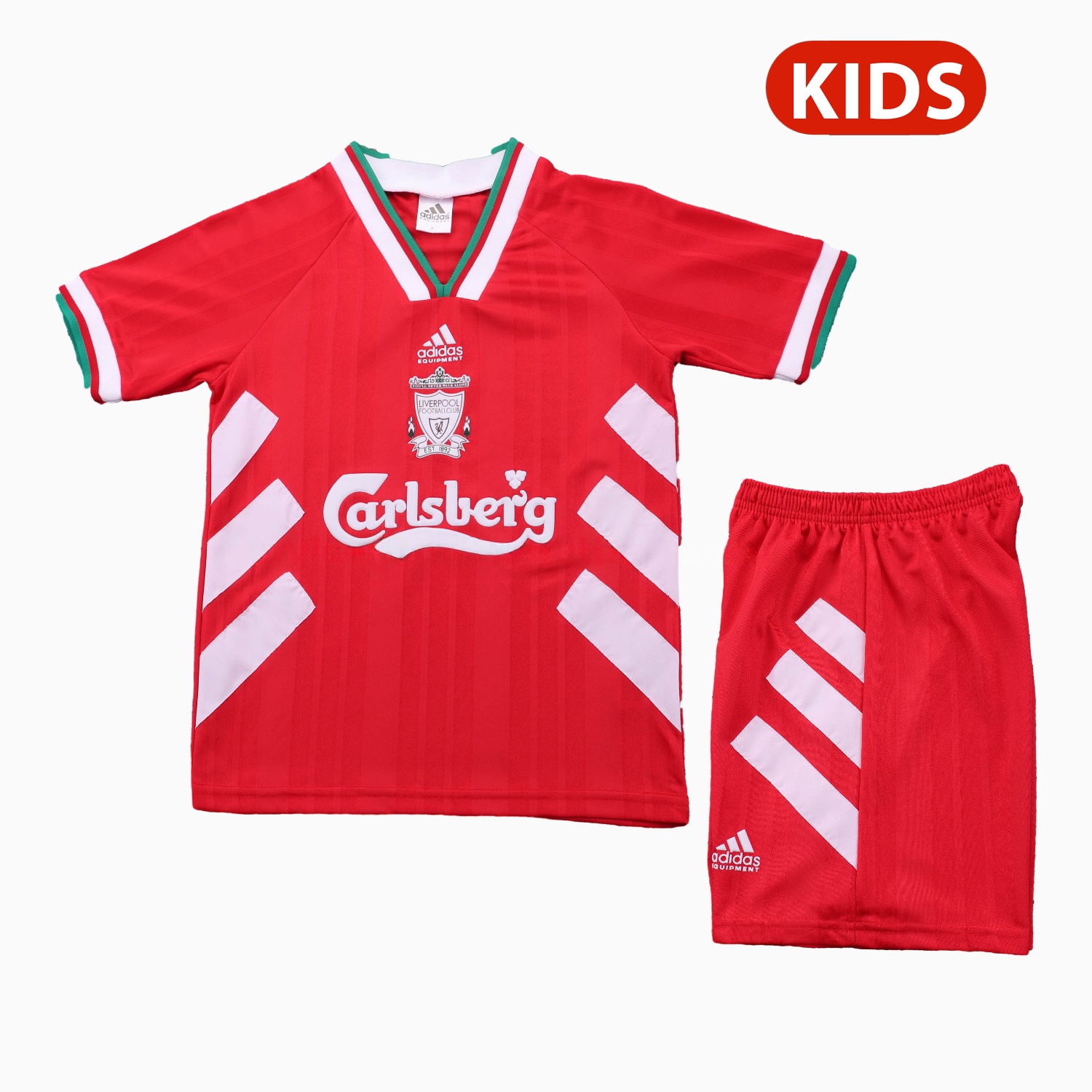 Retro Liver.pool 1993-95 Home Kids Kit - Unitedfutballjersey