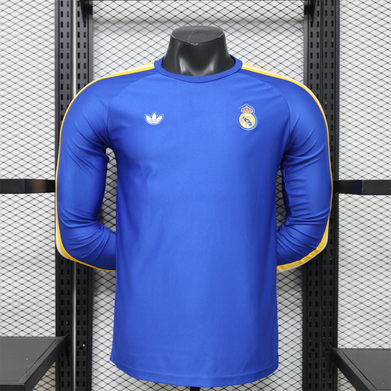Real Madrid 26-27 Blue Casual Long Sleeves Jersey - Player Version - Unitedfutballjersey