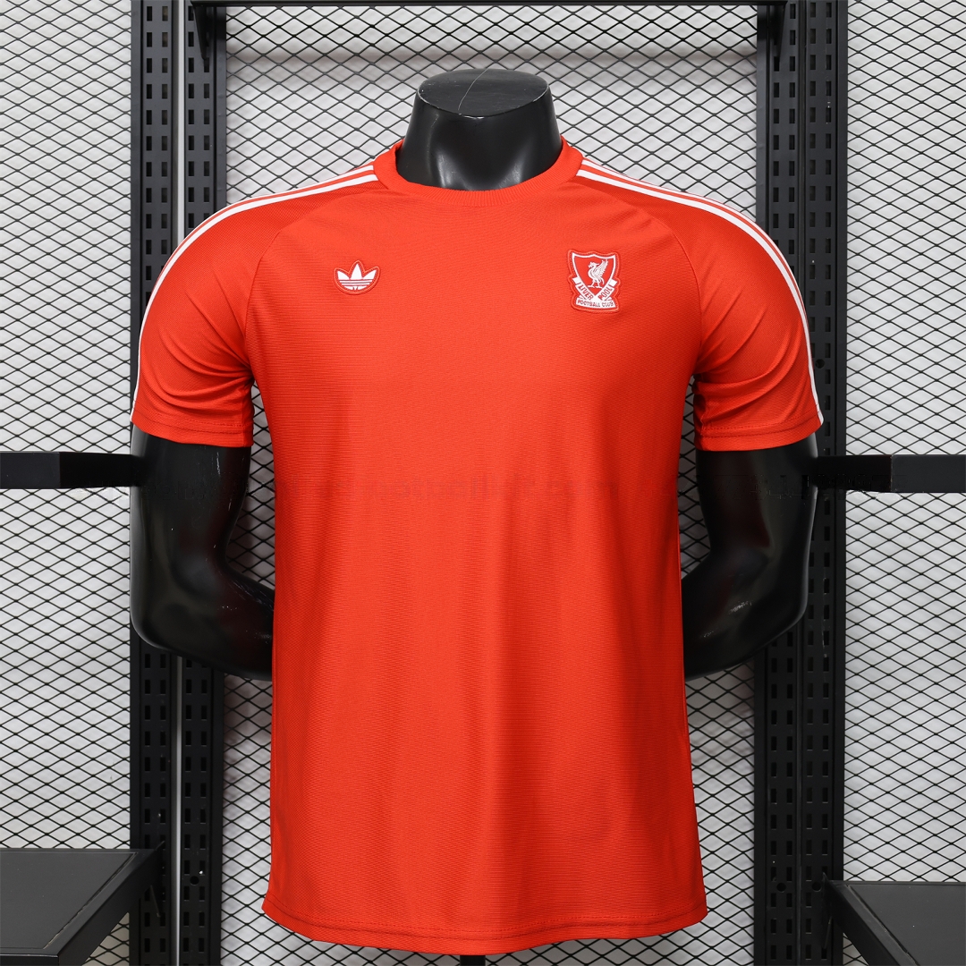 Liver.pool 25-26 Terrace Icon Retro Casual Style Red Jersey - Player Version - Unitedfutballjersey