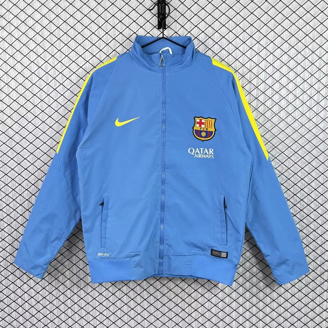 Retro Barcelona 2015-16 Windbreaker Jacket - Blue - Unitedfutballjersey