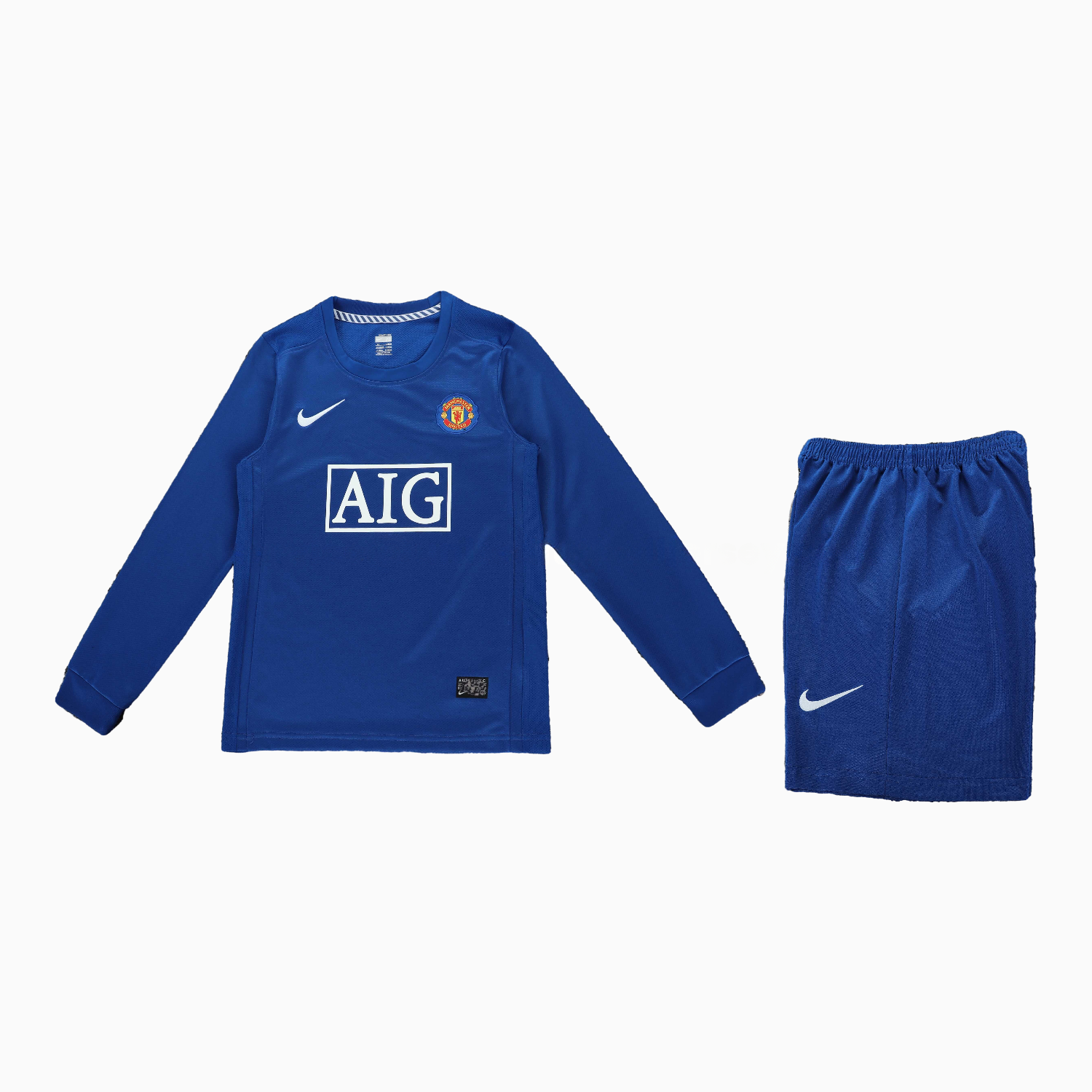 Retro Manchester United 2008-09 Third Long Sleeves Kids Kit - Unitedfutballjersey