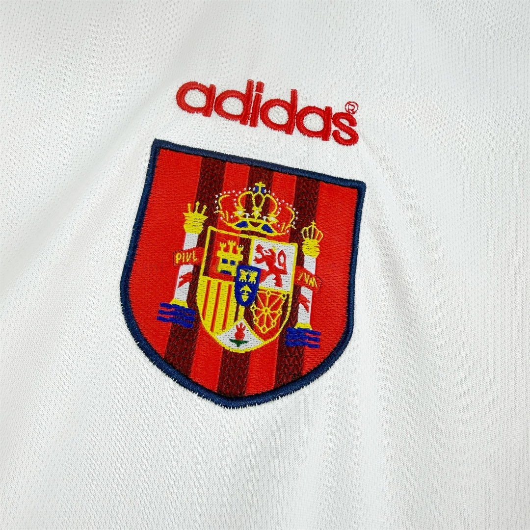Retro Spain 1996 Away Long Sleeves Jersey - Fans Version - Unitedfutballjersey
