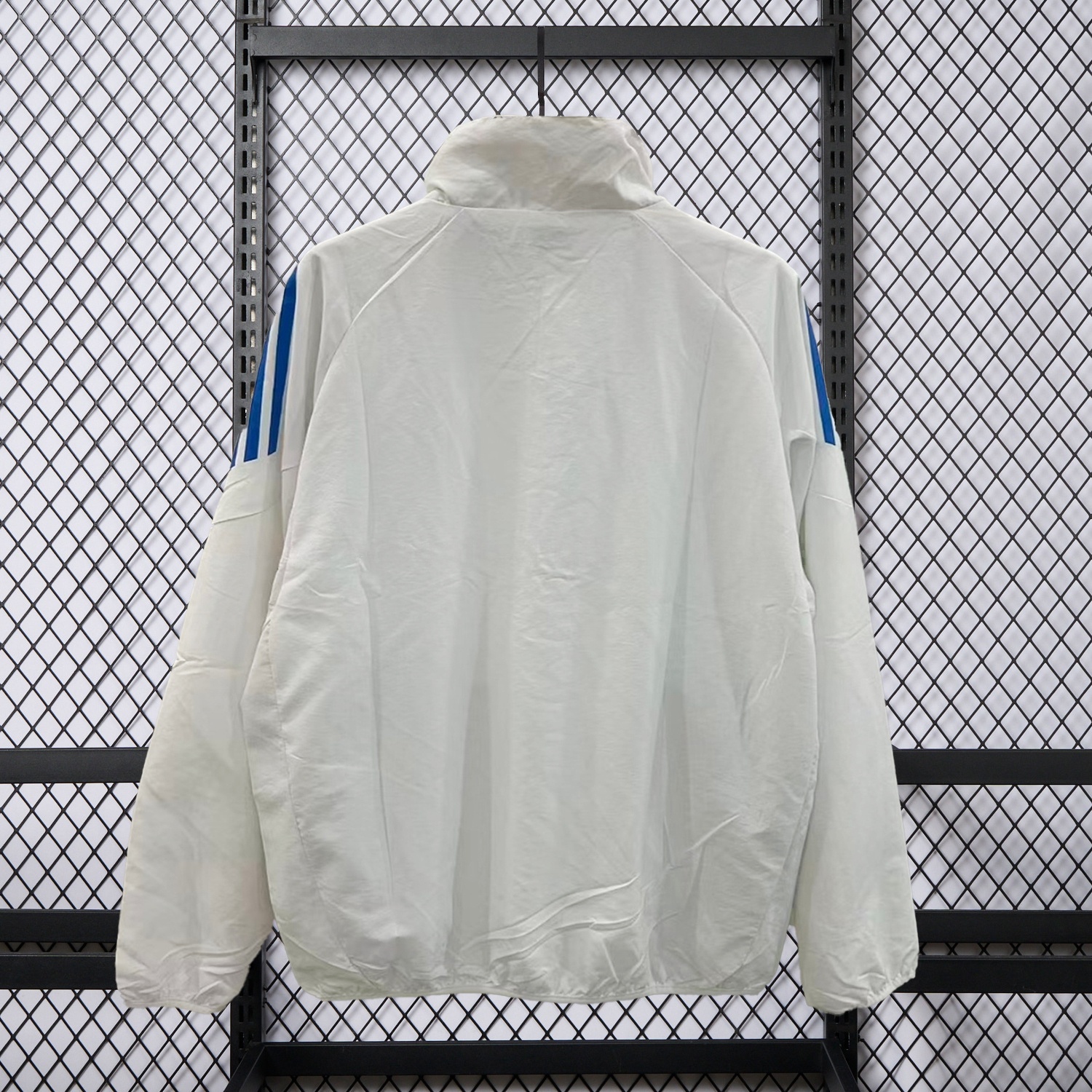 Real Madrid 25-26 White With Blue Special Windbreaker Jacket - Unitedfutballjersey