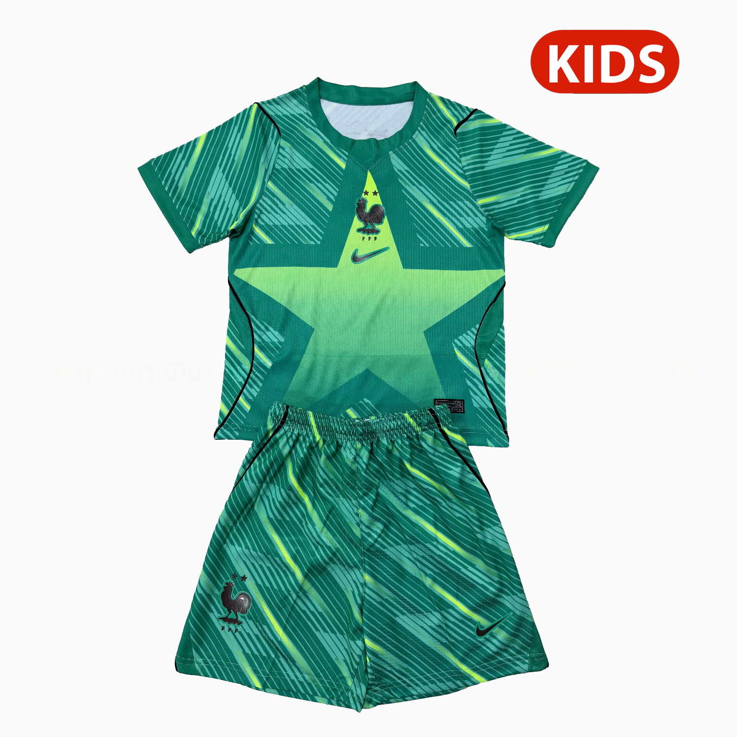France 2026 Green Goalkeeper Kids Kit - Unitedfutballjersey