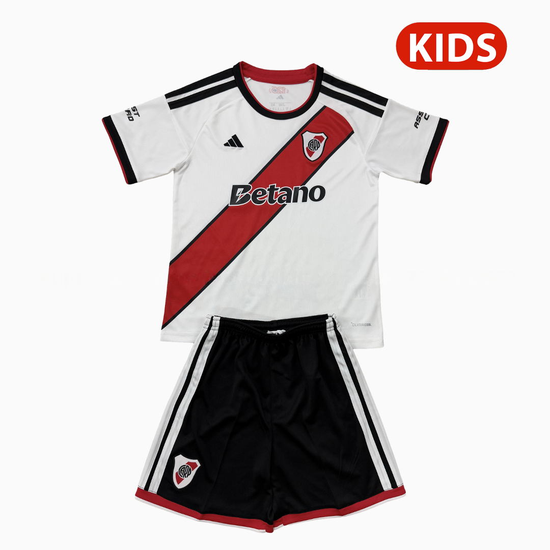 River Plate 26-27 Home Kids Kit - Unitedfutballjersey
