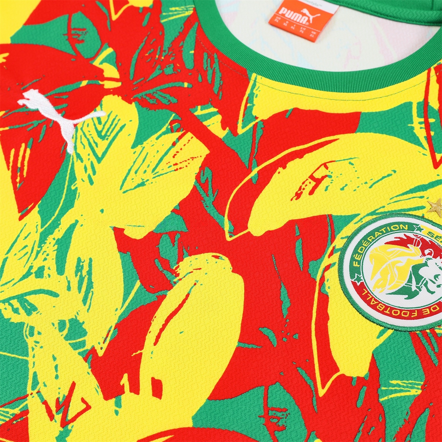 Senegal 2026 Short-Sleeve Training Set - Variegated Top and Green Shorts - Unitedfutballjersey